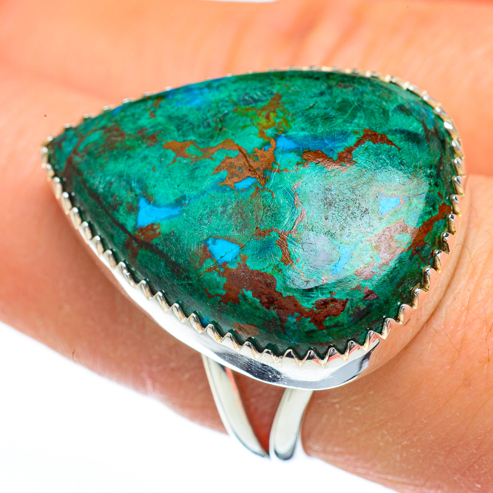 Chrysocolla Rings handcrafted by Ana Silver Co - RING45463