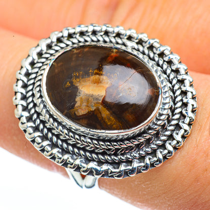 Petrified Wood Rings handcrafted by Ana Silver Co - RING45496