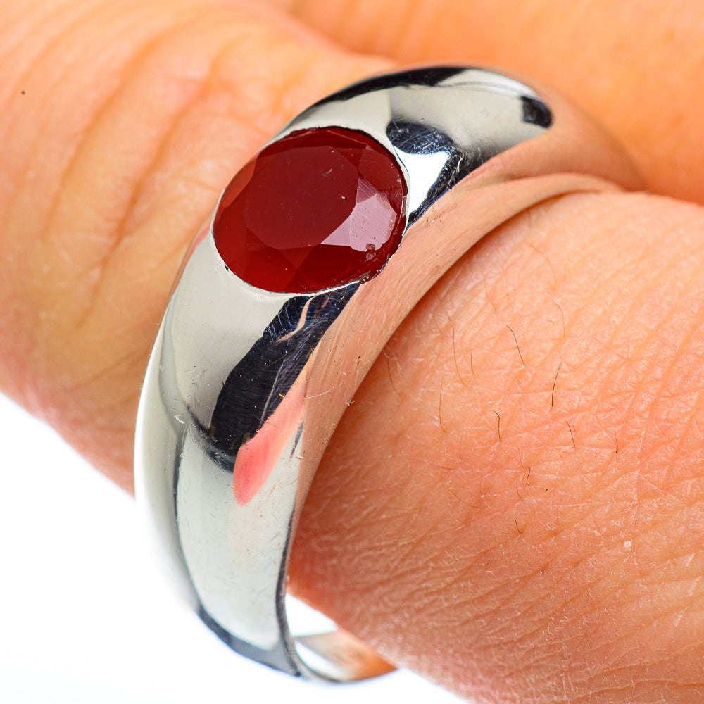Red Onyx Rings handcrafted by Ana Silver Co - RING45498