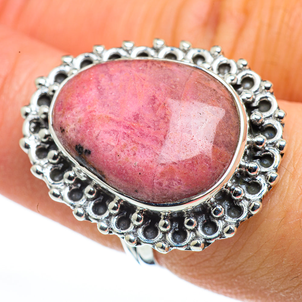 Rhodonite Rings handcrafted by Ana Silver Co - RING45526