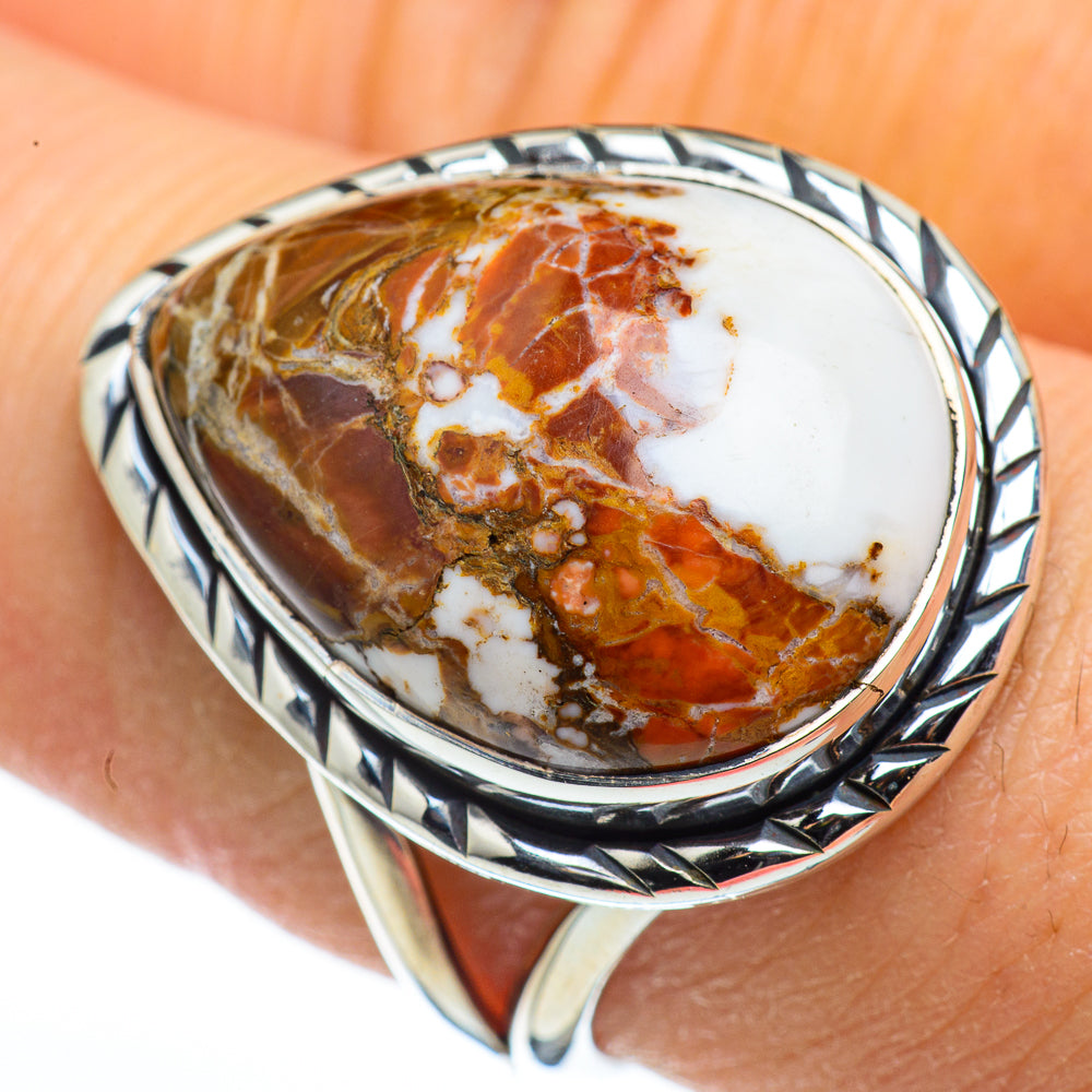 Peanut Wood Jasper Rings handcrafted by Ana Silver Co - RING45553