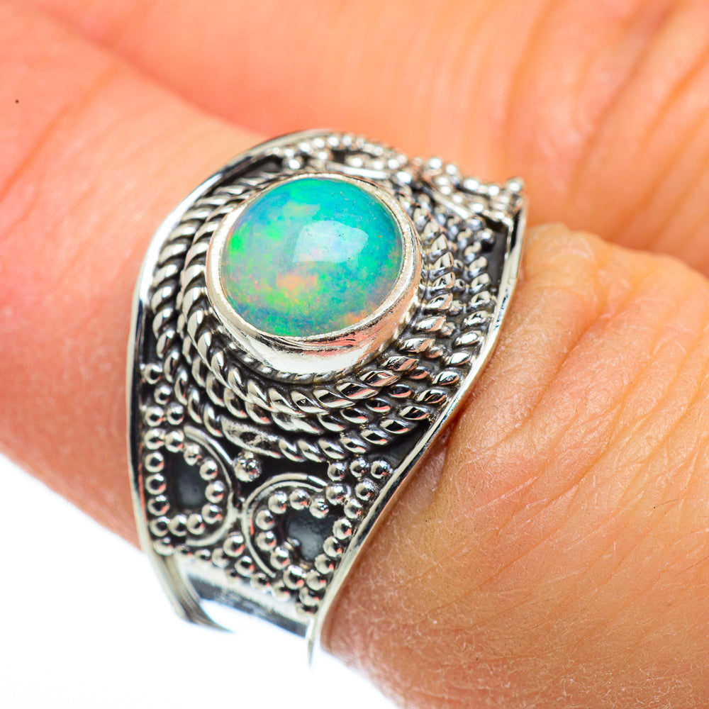 Ethiopian Opal Rings handcrafted by Ana Silver Co - RING45566