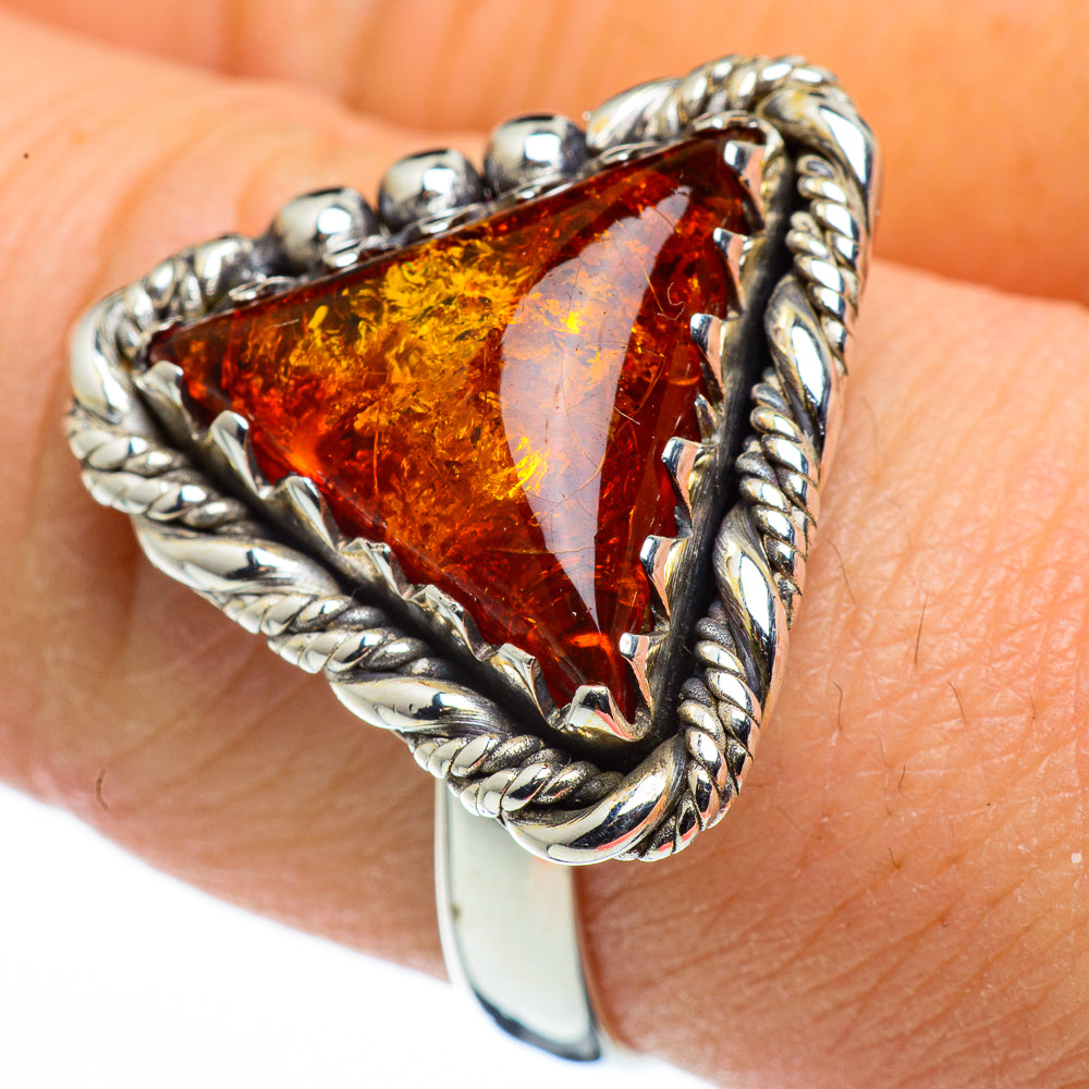 Baltic Amber Rings handcrafted by Ana Silver Co - RING45580