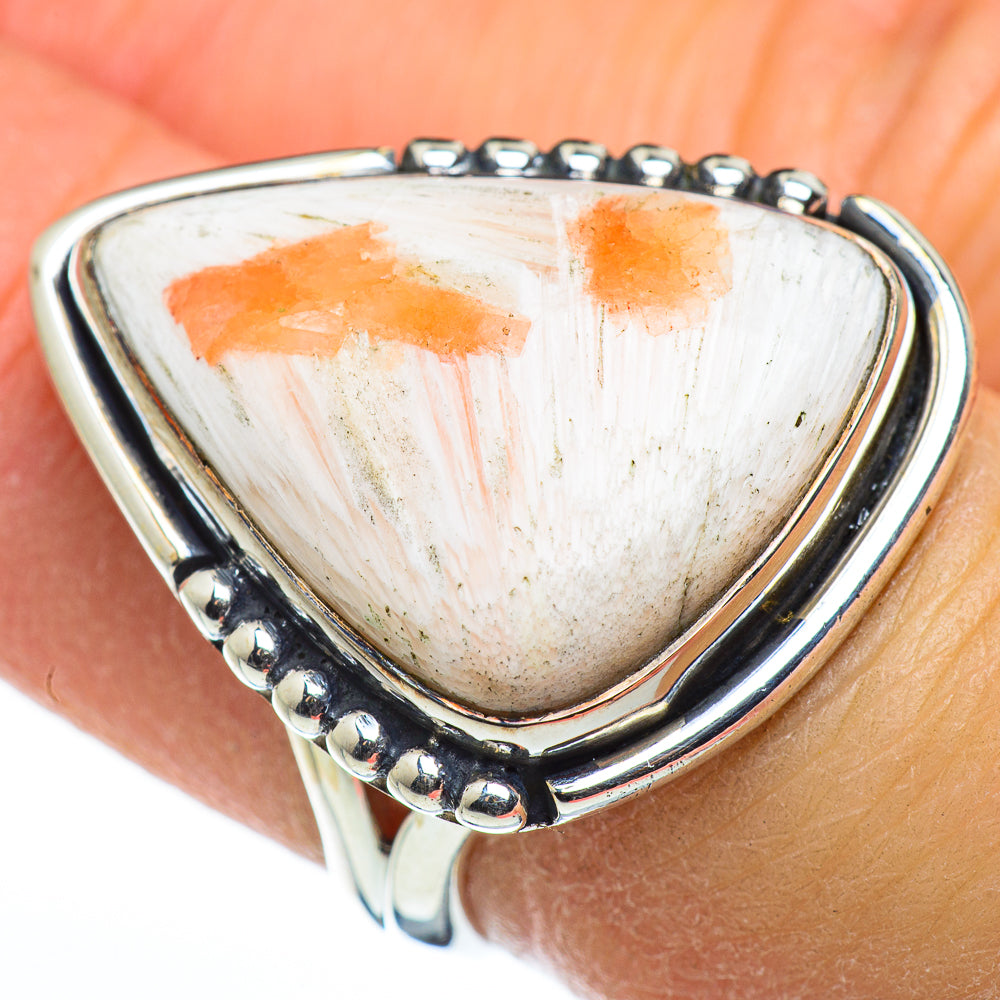 Scolecite Rings handcrafted by Ana Silver Co - RING45654