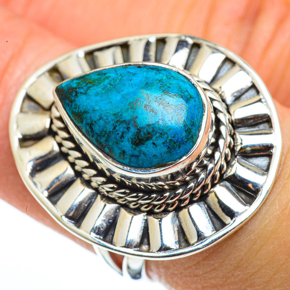 Chrysocolla Rings handcrafted by Ana Silver Co - RING45668