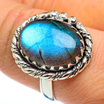 Labradorite Rings handcrafted by Ana Silver Co - RING45669