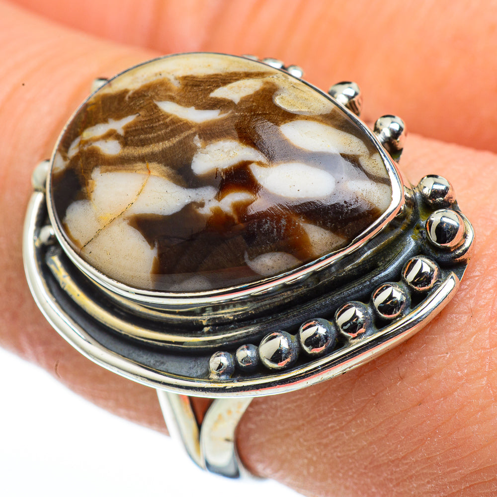 Peanut Wood Jasper Rings handcrafted by Ana Silver Co - RING45673