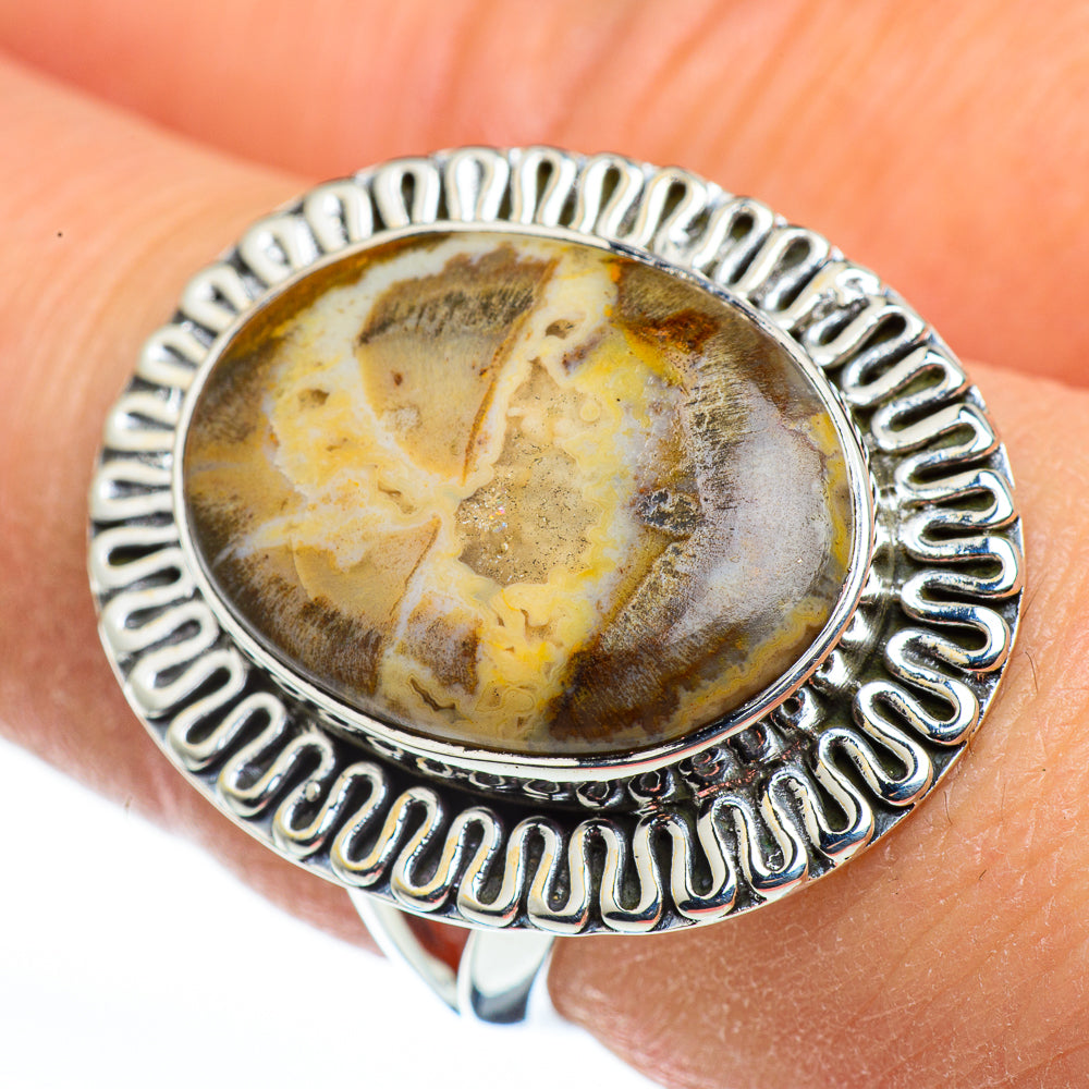 Petrified Wood Rings handcrafted by Ana Silver Co - RING45692