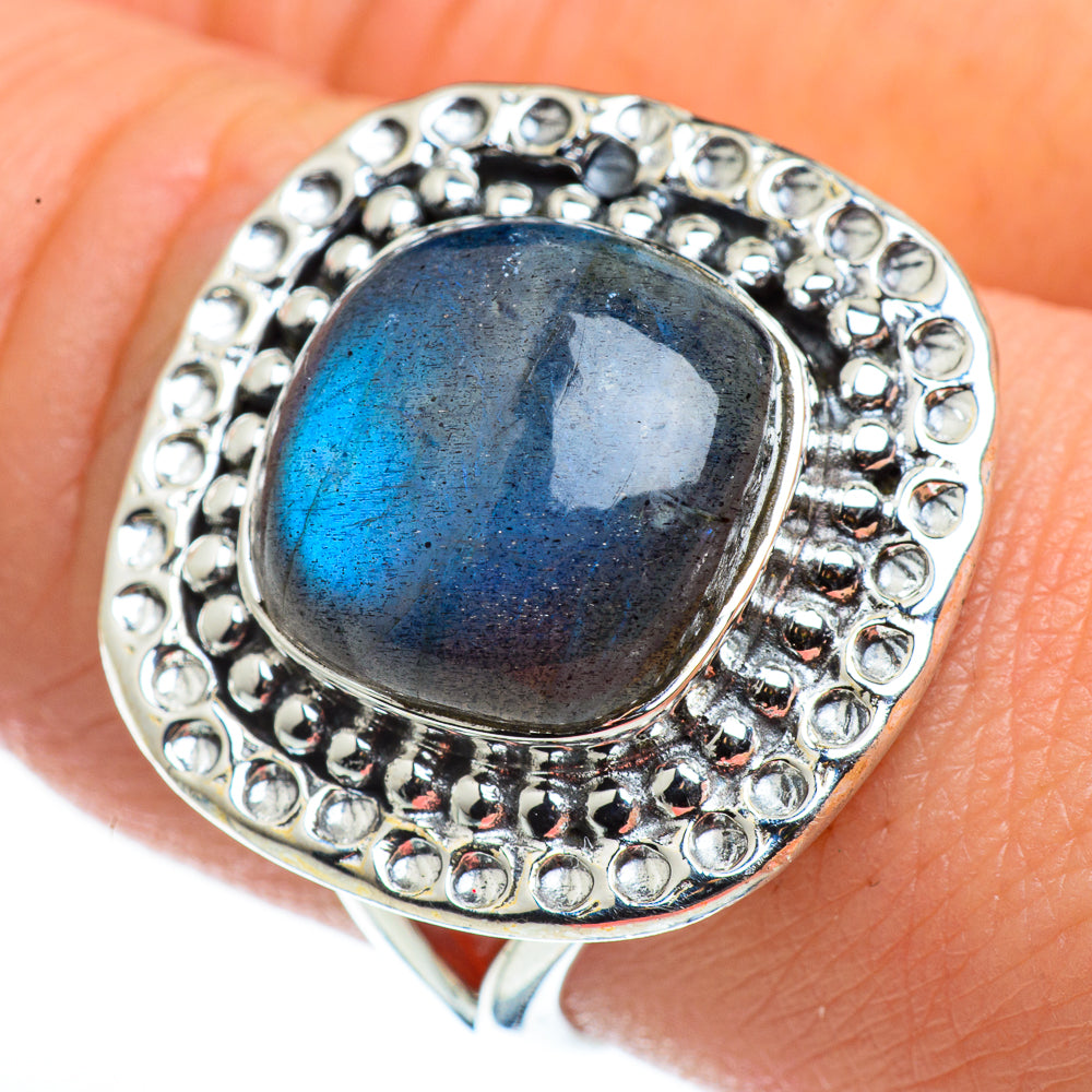 Labradorite Rings handcrafted by Ana Silver Co - RING45726