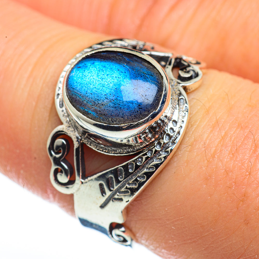 Labradorite Rings handcrafted by Ana Silver Co - RING45728