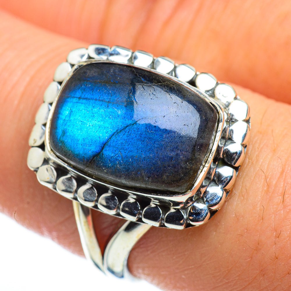 Labradorite Rings handcrafted by Ana Silver Co - RING45729