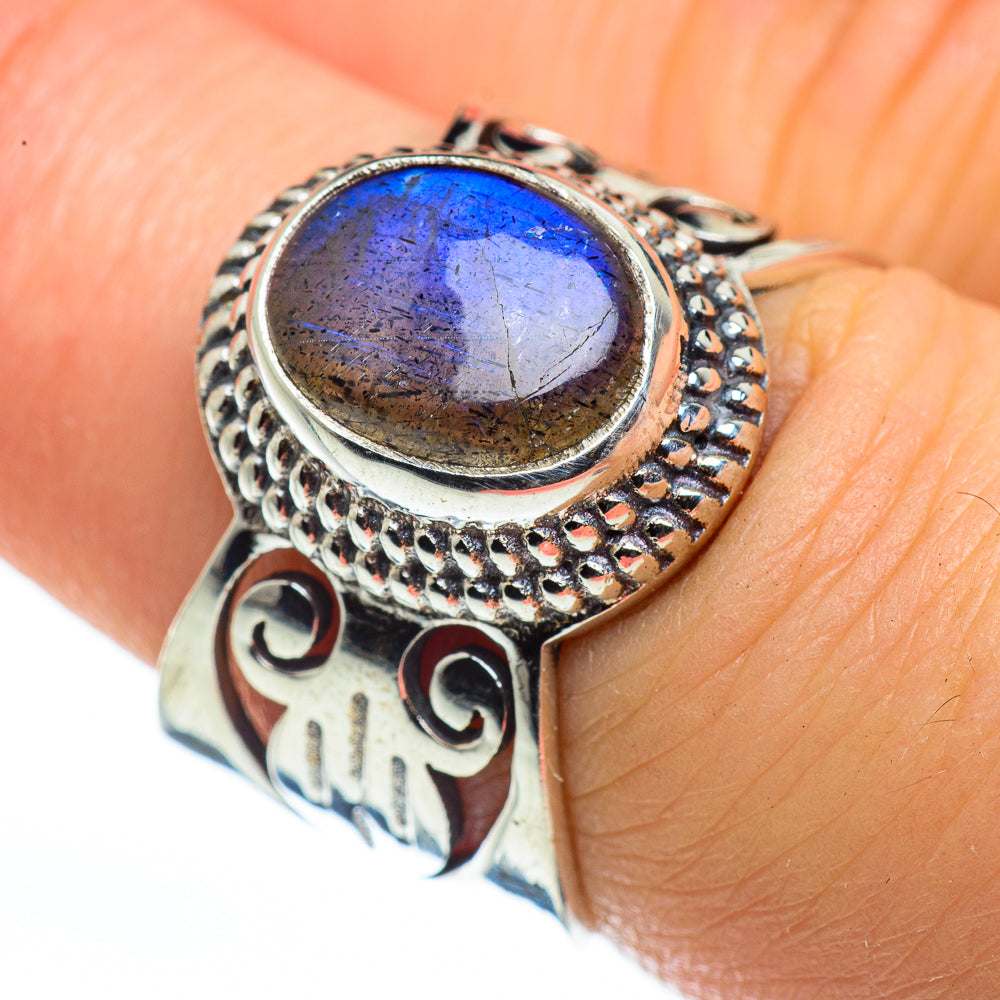 Labradorite Rings handcrafted by Ana Silver Co - RING45737