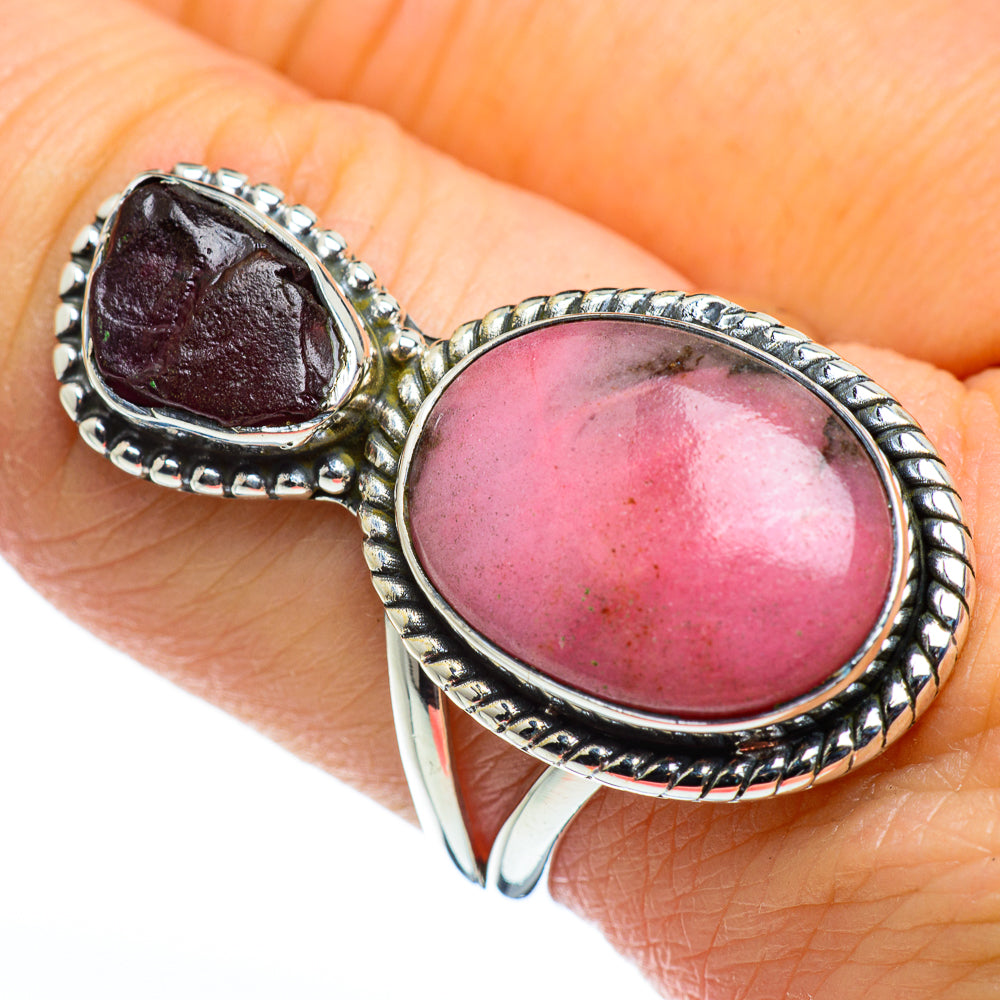 Rhodonite Rings handcrafted by Ana Silver Co - RING45774