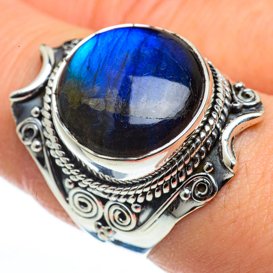 Labradorite Rings handcrafted by Ana Silver Co - RING45796