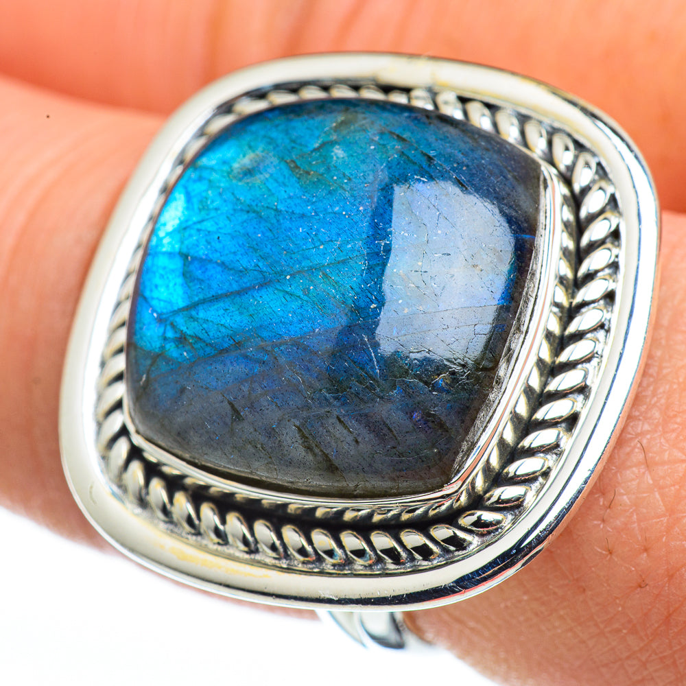 Labradorite Rings handcrafted by Ana Silver Co - RING45800