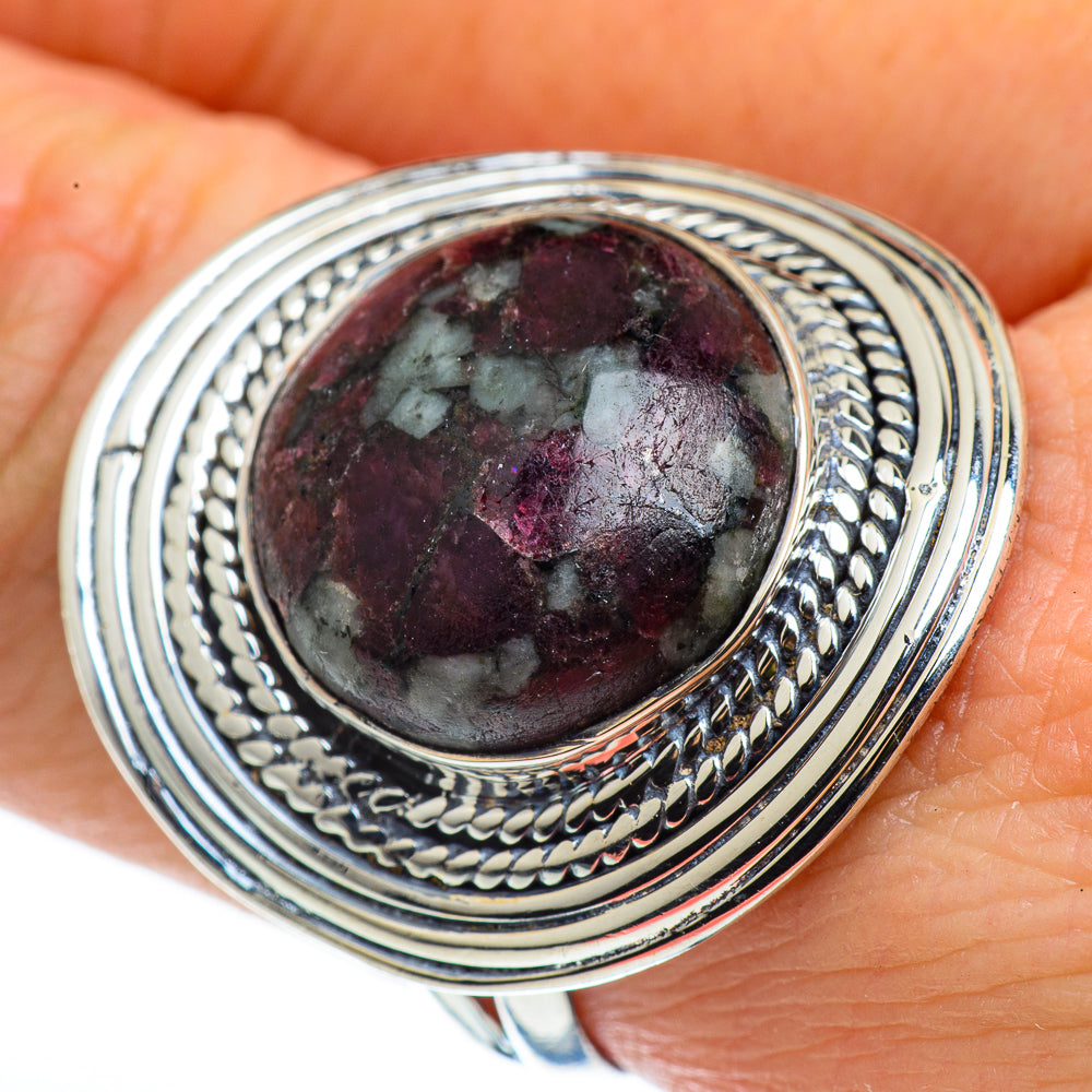 Russian Eudialyte Rings handcrafted by Ana Silver Co - RING45821