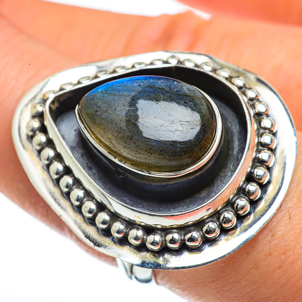 Labradorite Rings handcrafted by Ana Silver Co - RING45870