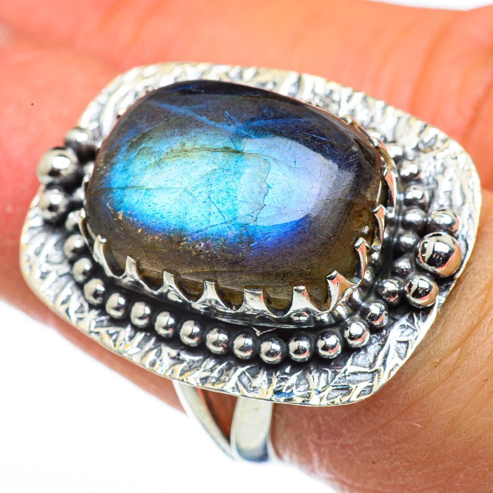 Labradorite Rings handcrafted by Ana Silver Co - RING45872