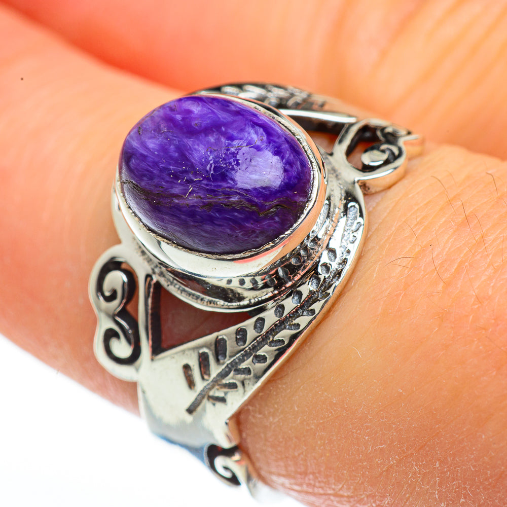 Charoite Rings handcrafted by Ana Silver Co - RING45902