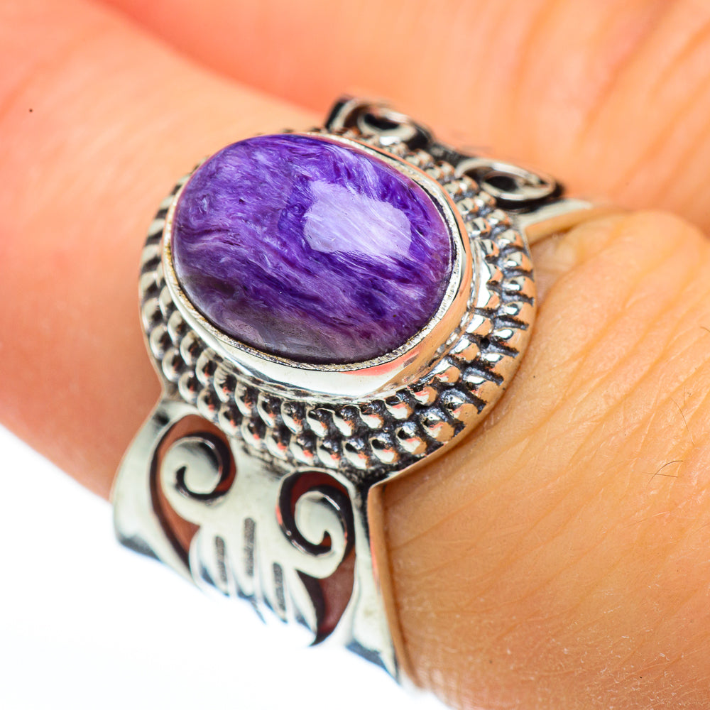 Charoite Rings handcrafted by Ana Silver Co - RING45930