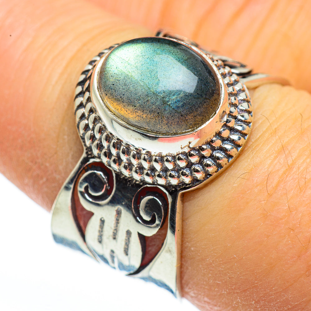 Labradorite Rings handcrafted by Ana Silver Co - RING45972