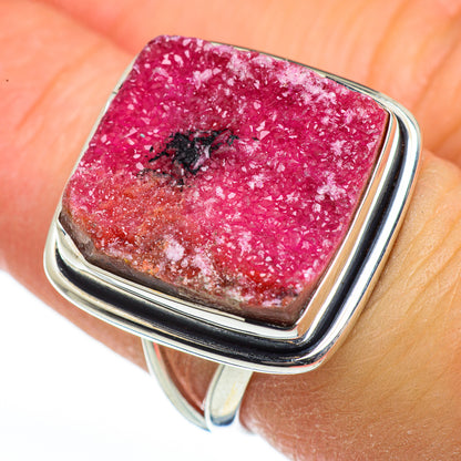 Cobalto Calcite Druzy Rings handcrafted by Ana Silver Co - RING46048