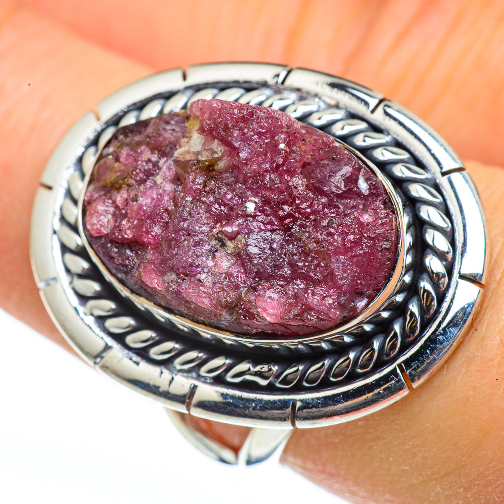 Cobalto Calcite Druzy Rings handcrafted by Ana Silver Co - RING46065