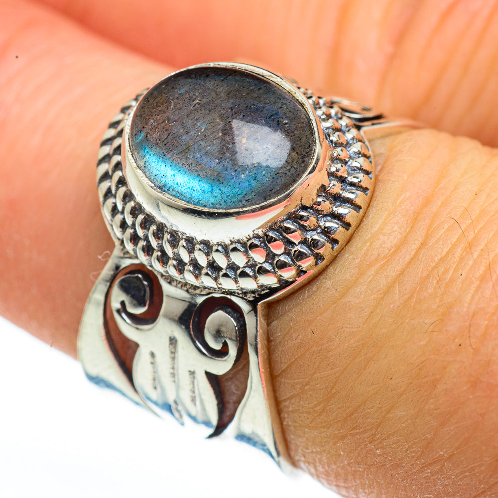 Labradorite Rings handcrafted by Ana Silver Co - RING46071