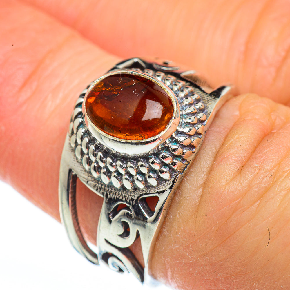 Baltic Amber Rings handcrafted by Ana Silver Co - RING46099
