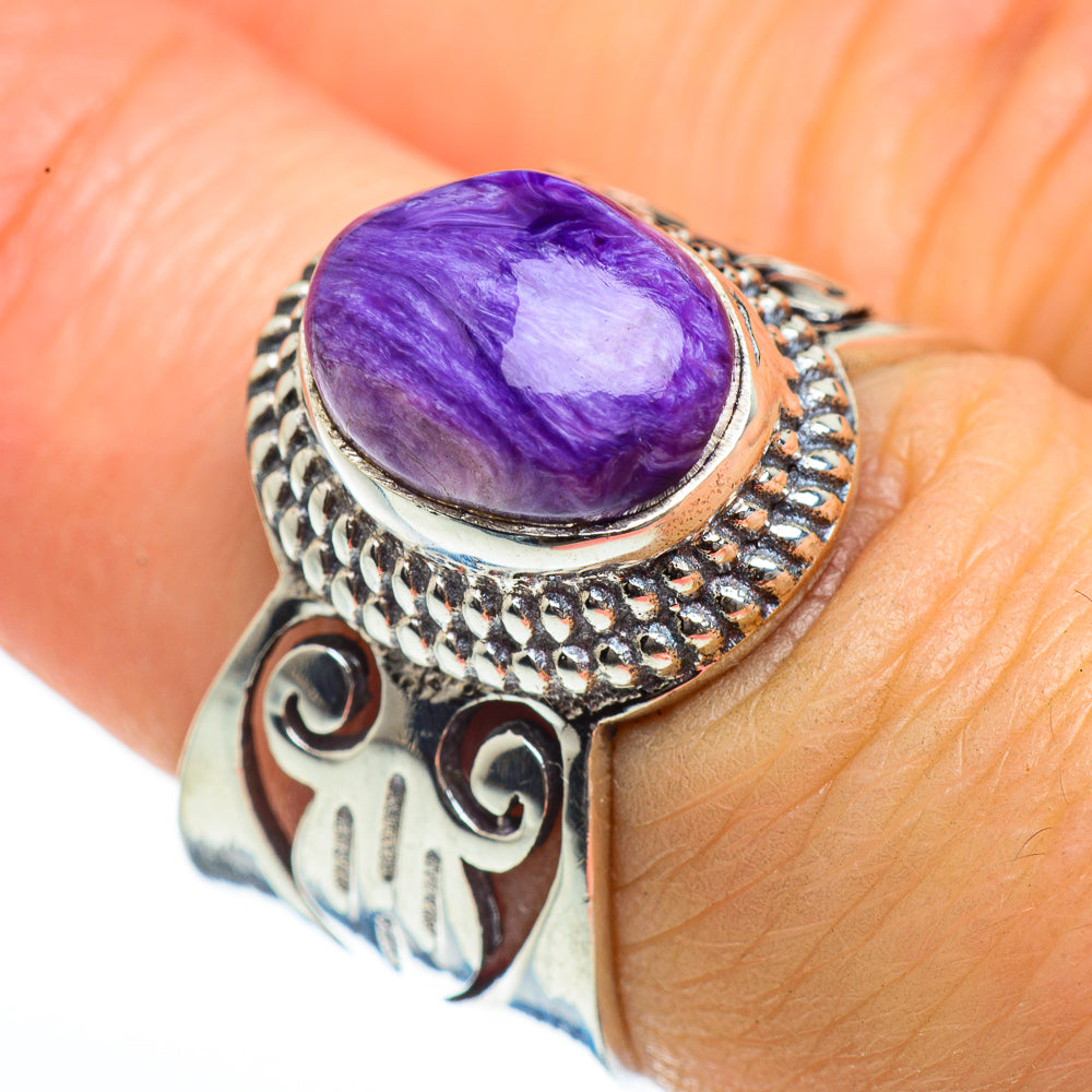 Charoite Rings handcrafted by Ana Silver Co - RING46136