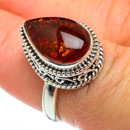 Baltic Amber Rings handcrafted by Ana Silver Co - RING46156