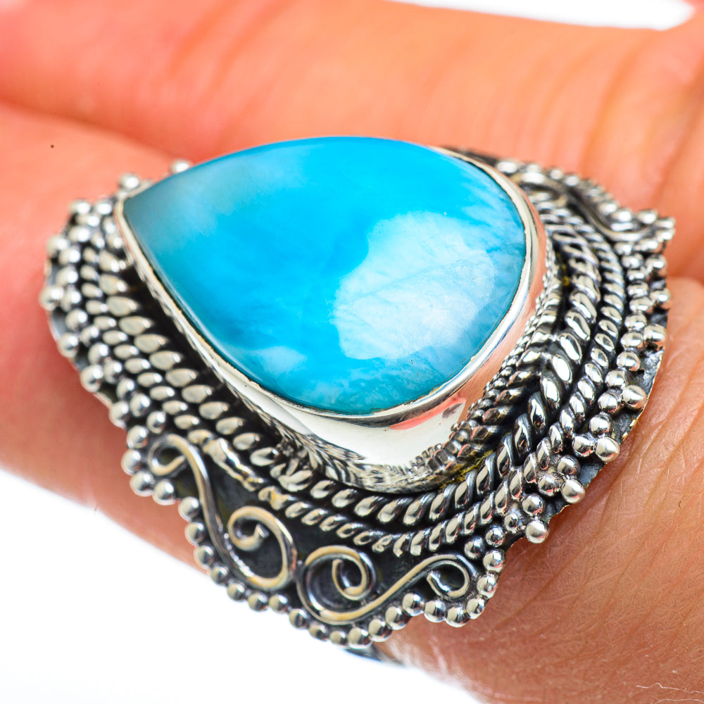 Larimar Rings handcrafted by Ana Silver Co - RING46172