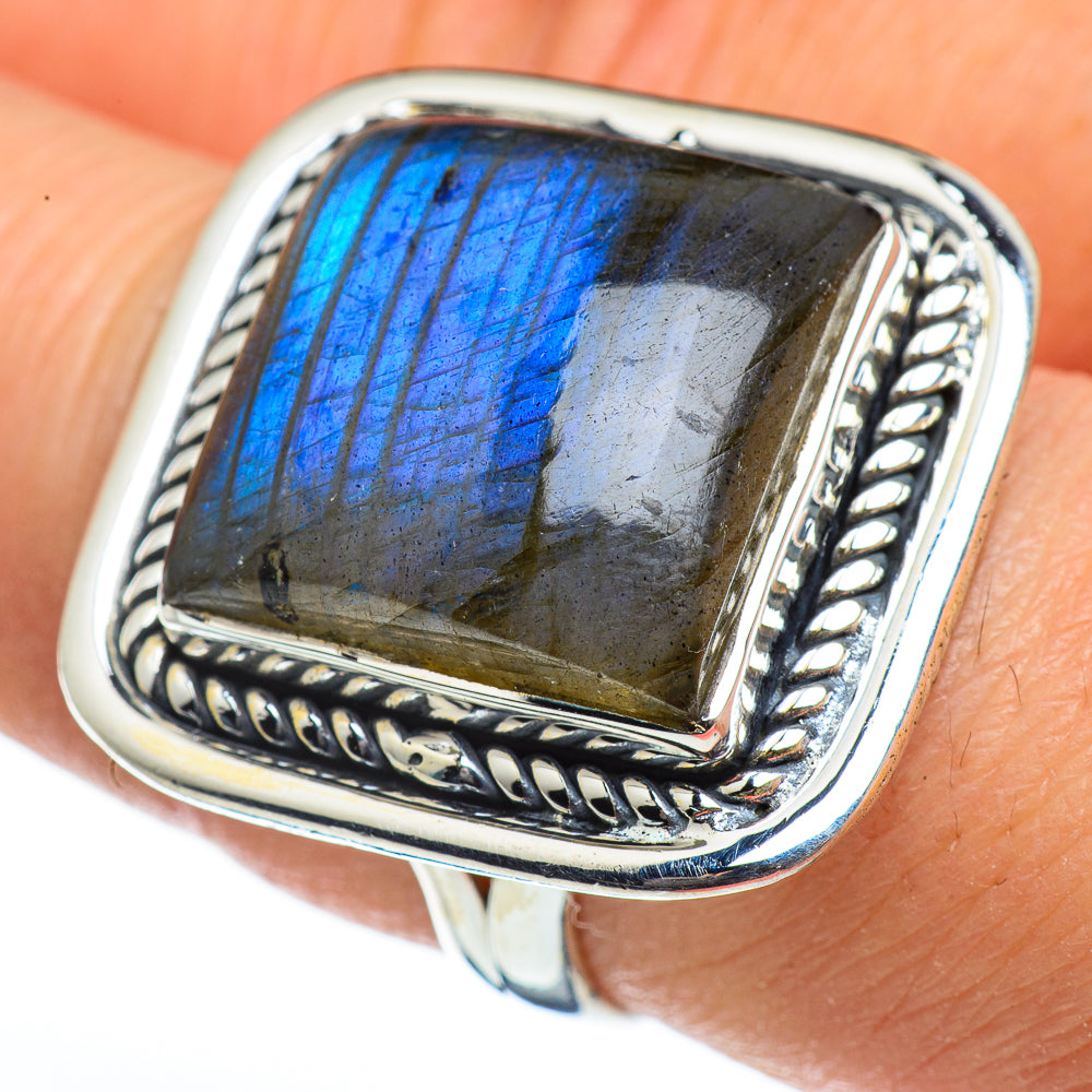 Labradorite Rings handcrafted by Ana Silver Co - RING46173