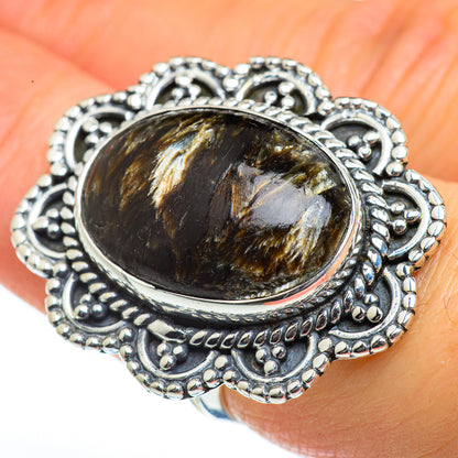 Golden Seraphinite Rings handcrafted by Ana Silver Co - RING46184