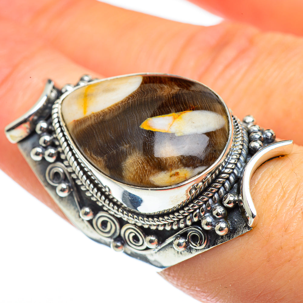 Peanut Wood Jasper Rings handcrafted by Ana Silver Co - RING46186