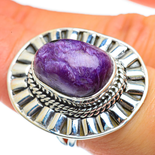 Charoite Rings handcrafted by Ana Silver Co - RING46192