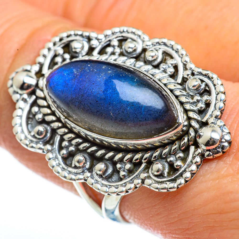 Labradorite Rings handcrafted by Ana Silver Co - RING46234