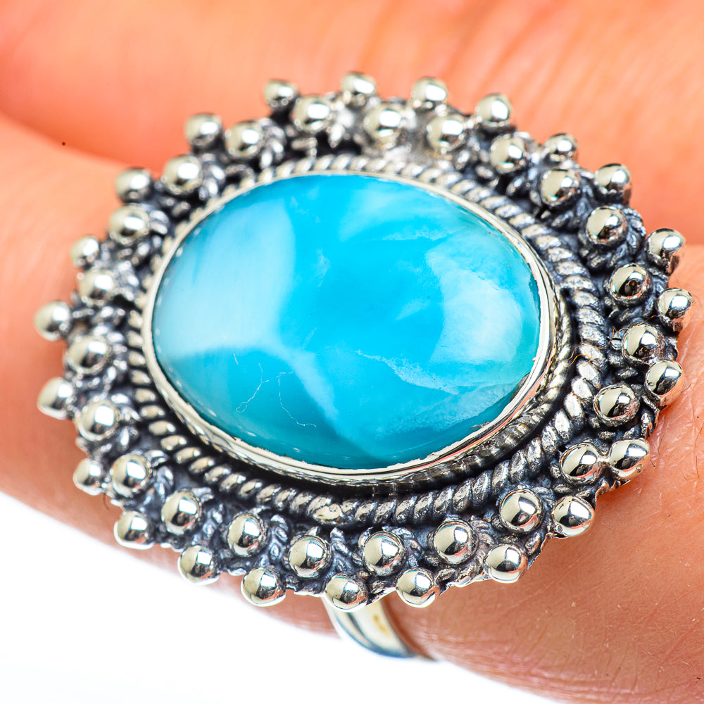Larimar Rings handcrafted by Ana Silver Co - RING46255
