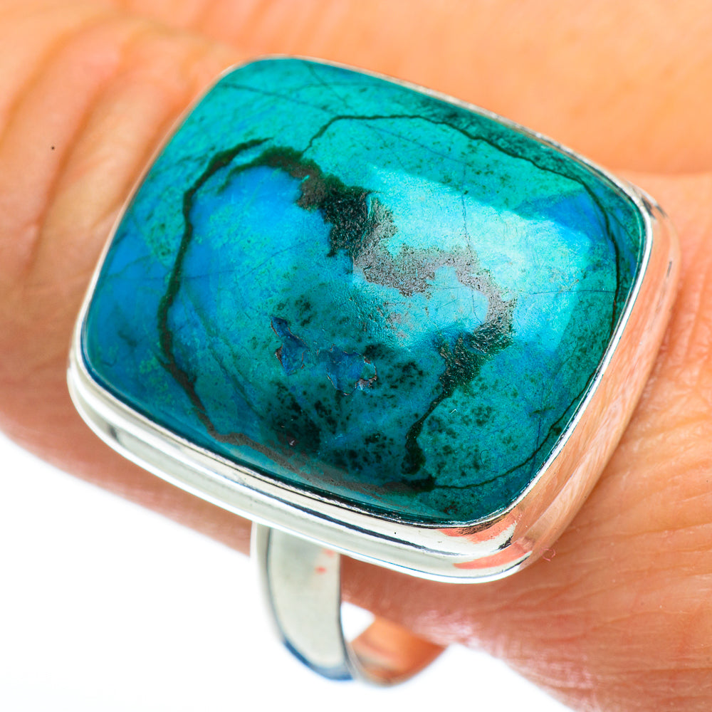 Chrysocolla Rings handcrafted by Ana Silver Co - RING46257