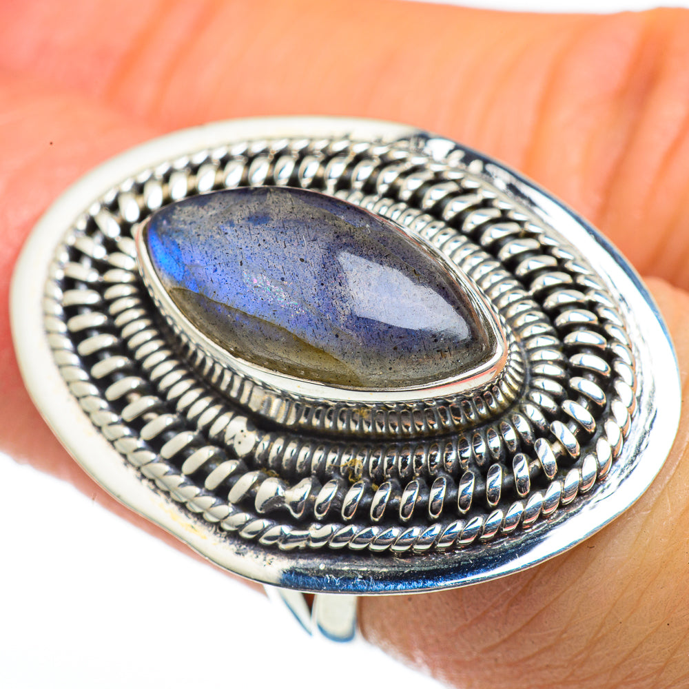 Labradorite Rings handcrafted by Ana Silver Co - RING46272
