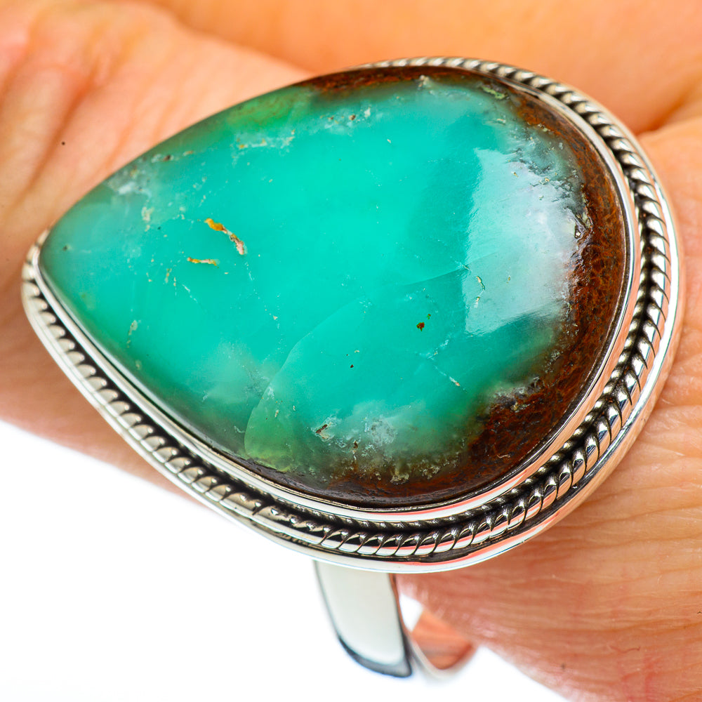 Chrysoprase Rings handcrafted by Ana Silver Co - RING46273