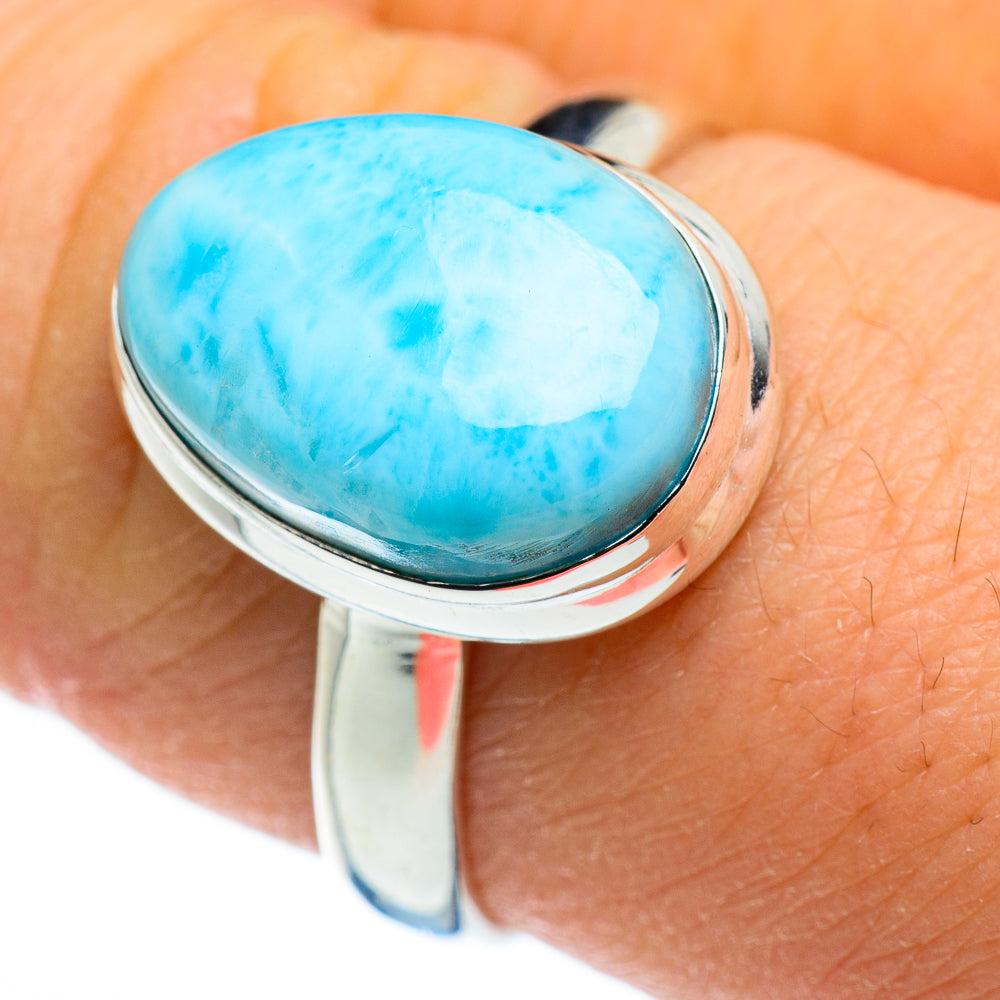 Larimar Rings handcrafted by Ana Silver Co - RING46320