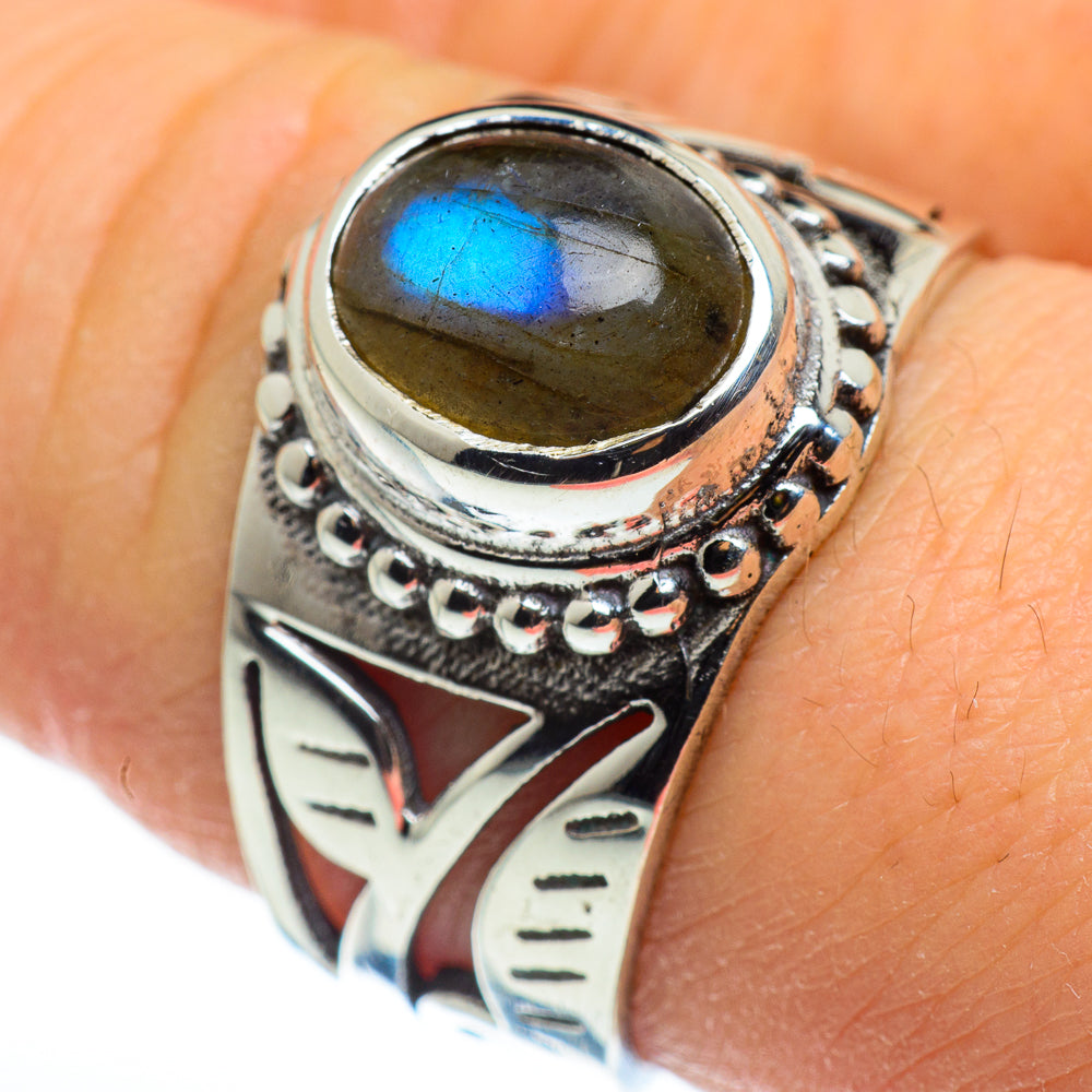 Labradorite Rings handcrafted by Ana Silver Co - RING46324