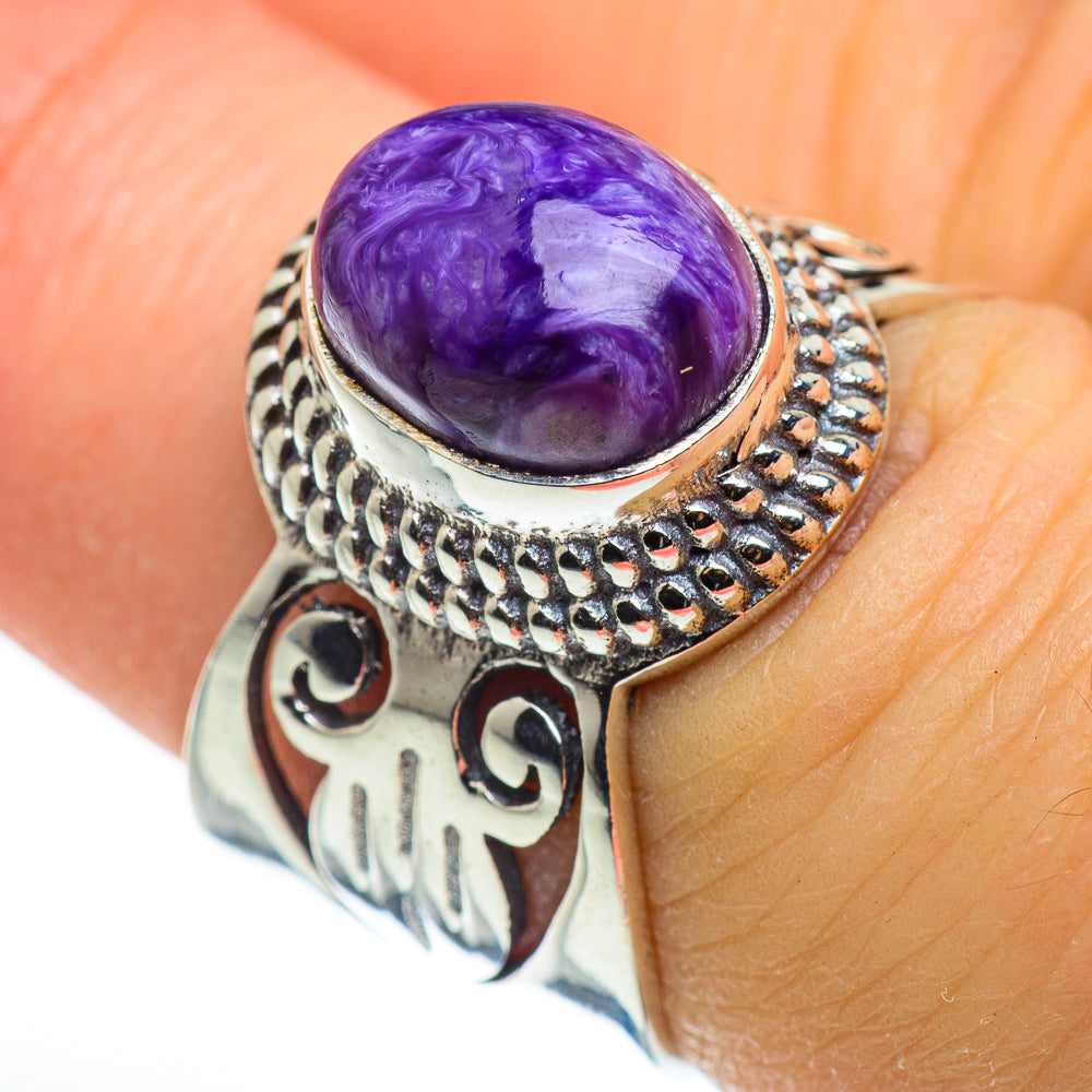 Charoite Rings handcrafted by Ana Silver Co - RING46338