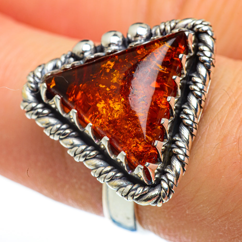 Baltic Amber Rings handcrafted by Ana Silver Co - RING46360
