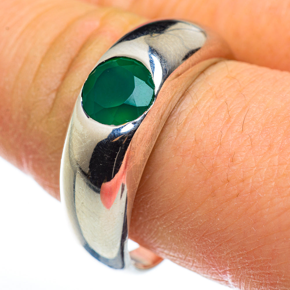 Green Onyx Rings handcrafted by Ana Silver Co - RING46385