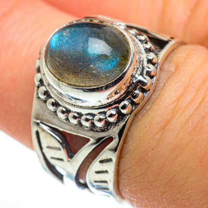 Labradorite Rings handcrafted by Ana Silver Co - RING46410