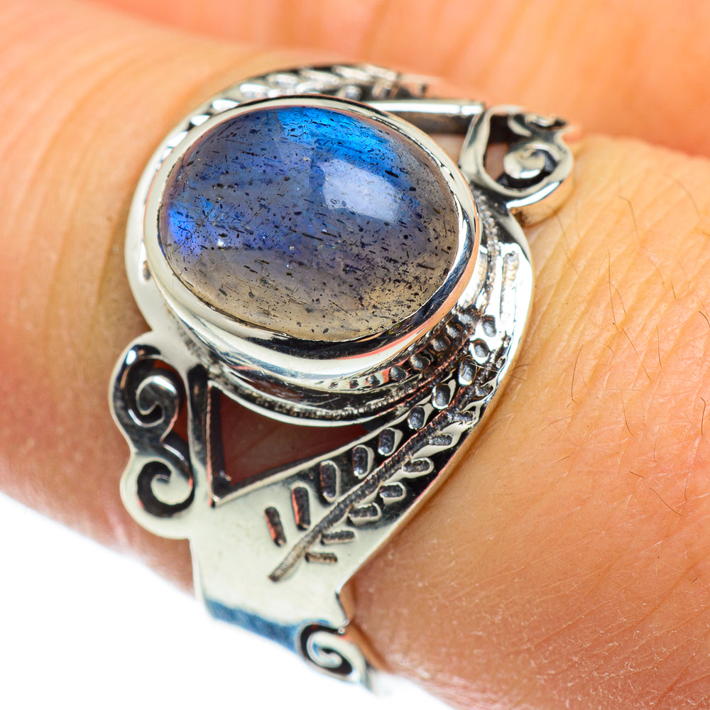 Labradorite Rings handcrafted by Ana Silver Co - RING46441