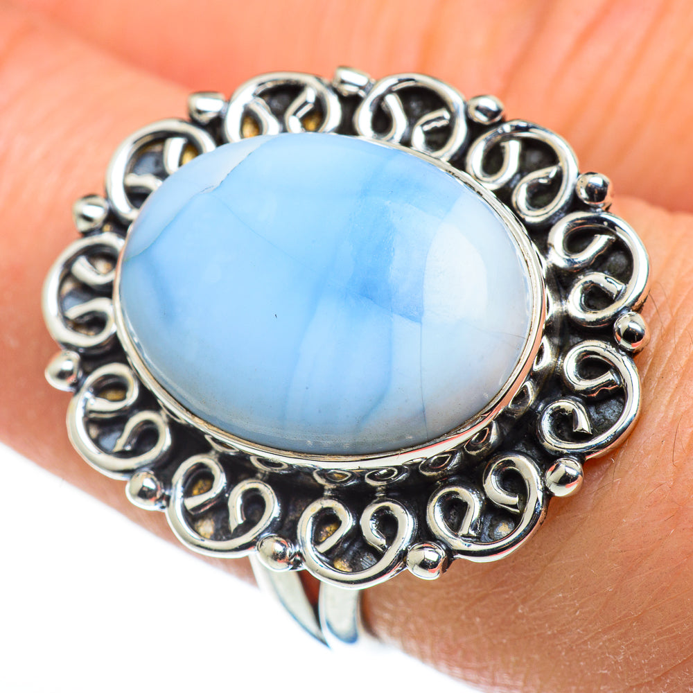 Larimar Rings handcrafted by Ana Silver Co - RING46466