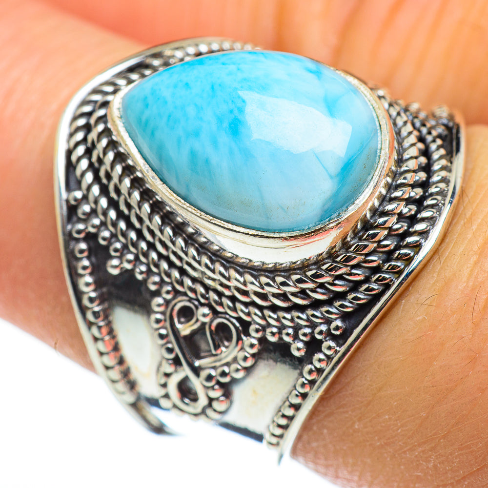 Larimar Rings handcrafted by Ana Silver Co - RING46470